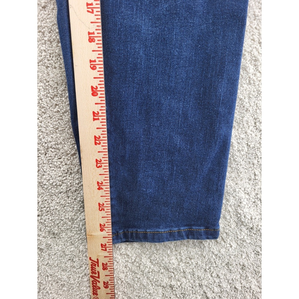 Woman Within size 14W pull-on jeans elastic waist 4 pockets tapered blended - Picture 6 of 9